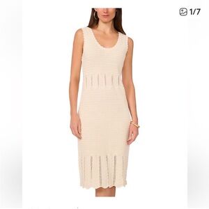Vince Camuto Cream Midi Dress